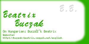 beatrix buczak business card